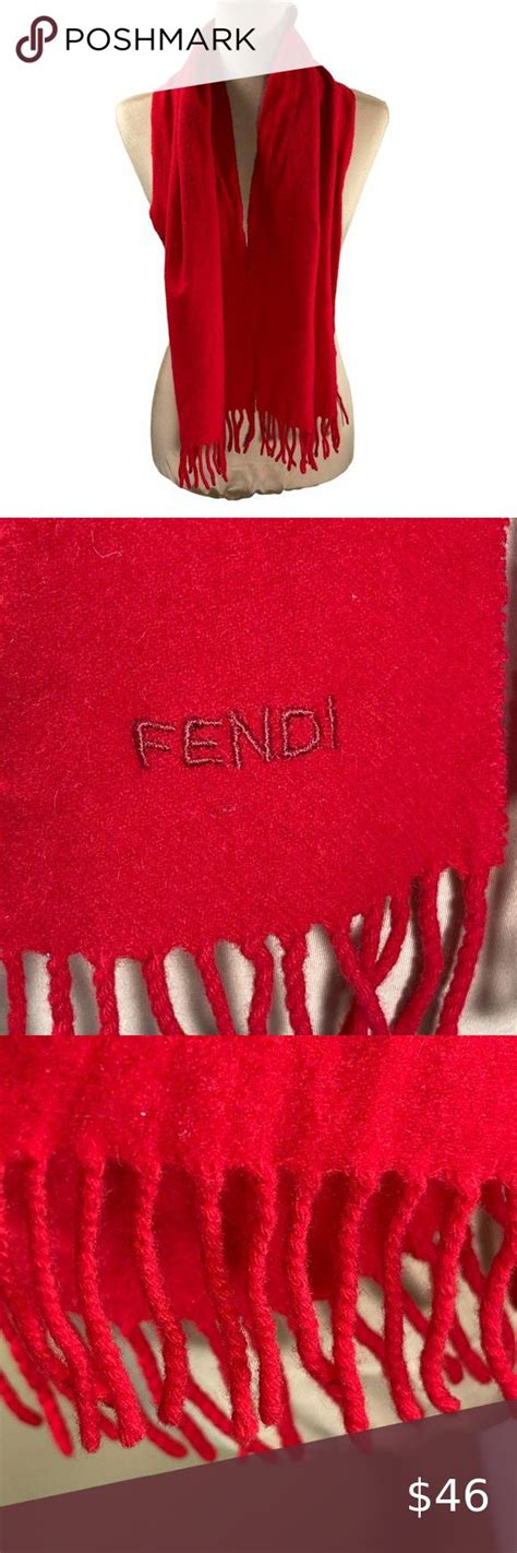 fendi red scarf|Fendi authentication scarves.